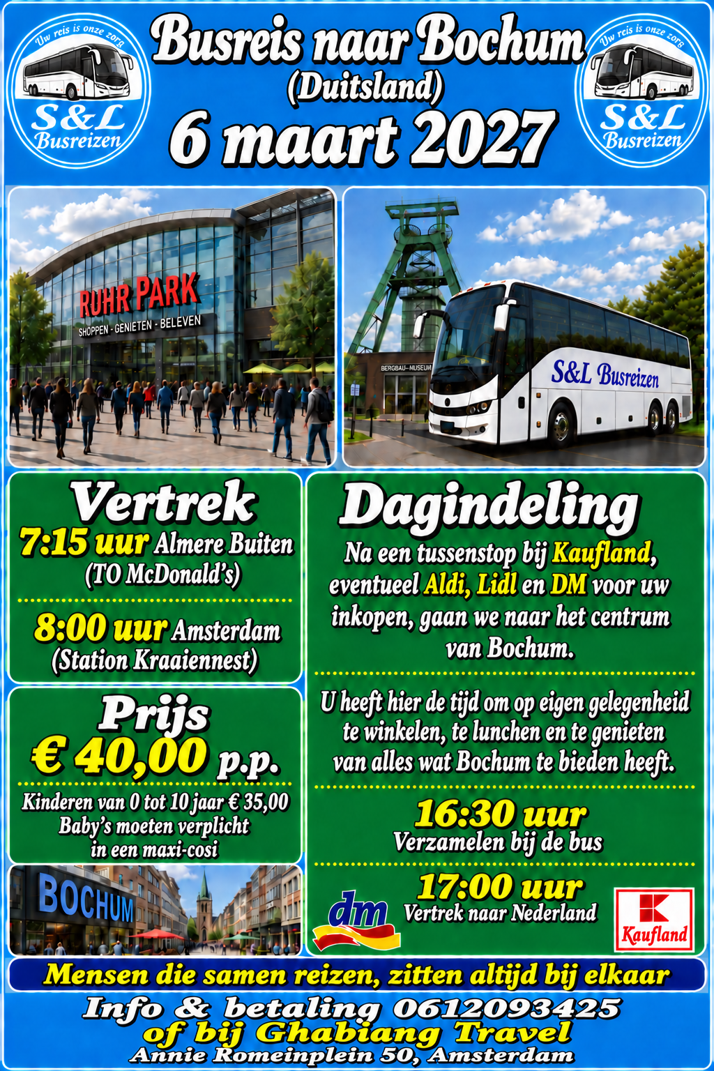 Flyer busreis Bochum op 6 maart 2027
