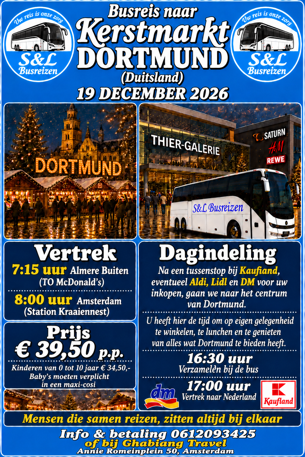 Flyer kerstmarkt Dortmund op 19 december 2026